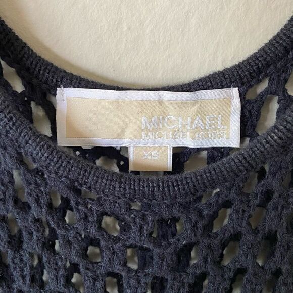 Michael Kors Sweater Midi Black Dress Sleeveless Crochet Size XS - Picture 14 of 14